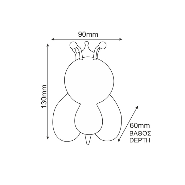 Παιδικό Φωτάκι Νυκτός LED Aca 852LED1Y Yellow