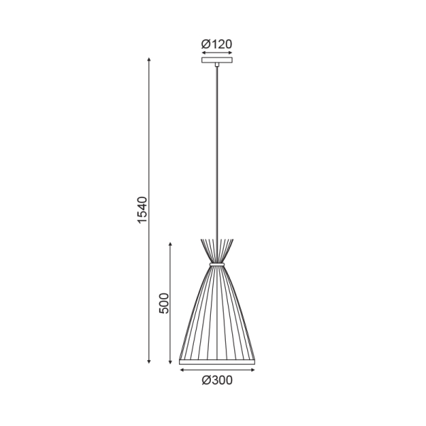 Φωτιστικό Οροφής Μονόφωτο Aca Serifos TF661P30BO Bamboo