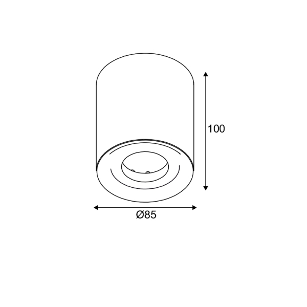 Σποτ Μονόφωτο Aca Monte MK141S10W Cement
