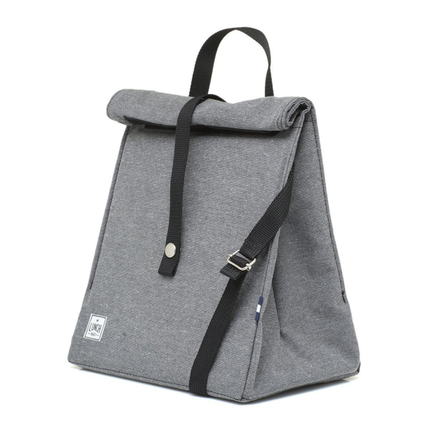 Ισοθερμική Τσάντα Φαγητού (8Lit) + Παγοκύστη The Lunch Bags Original Plus Stone Grey