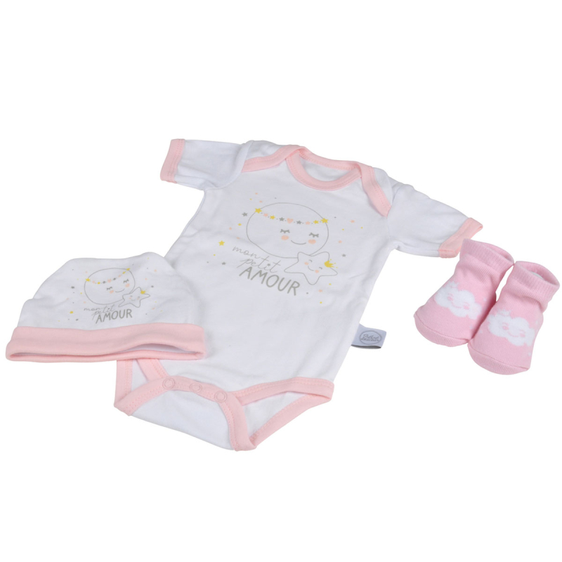 Βρεφικά Ρουχαλάκια Νεογέννητου (Σετ 4τμχ) L-C Stars 6TEX226