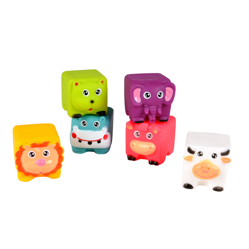 Παιχνίδια Μπάνιου (Σετ 6τμχ) L-C Animal Blocks 6EVJ215