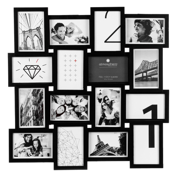 Κορνίζα Τοίχου 16 Θέσεων (58.5x59) A-S Gael Black 130613