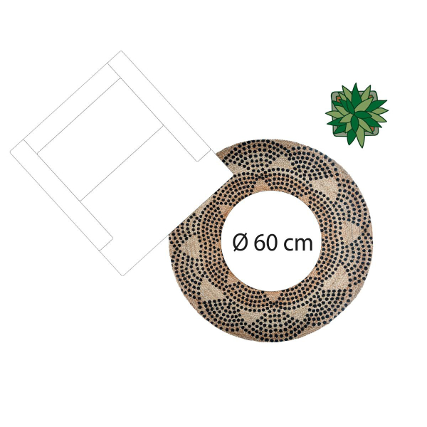 Στρογγυλό Χαλί Καλοκαιρινό (Φ120) A-S Living Flower 163954