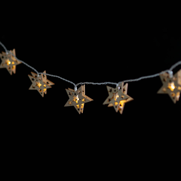 Χριστουγεννιάτικη Διακοσμητική Γιρλάντα Μπαταρίας Με 10 Led Φωτάκια F-R Stars 878446