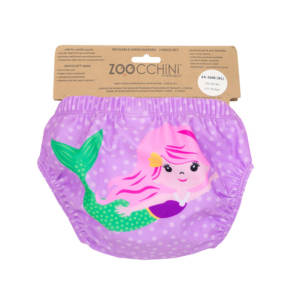 Βρεφικό Μαγιό - Πάνα (Σετ 2τμχ) Με Αντηλιακή Προστασία Zoocchini Mermaid