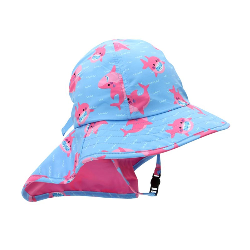 Βρεφικό Καπέλο Με Αντηλιακή Προστασία Zoocchini Pink Shark 2-4 Ετών 2-4 Ετών