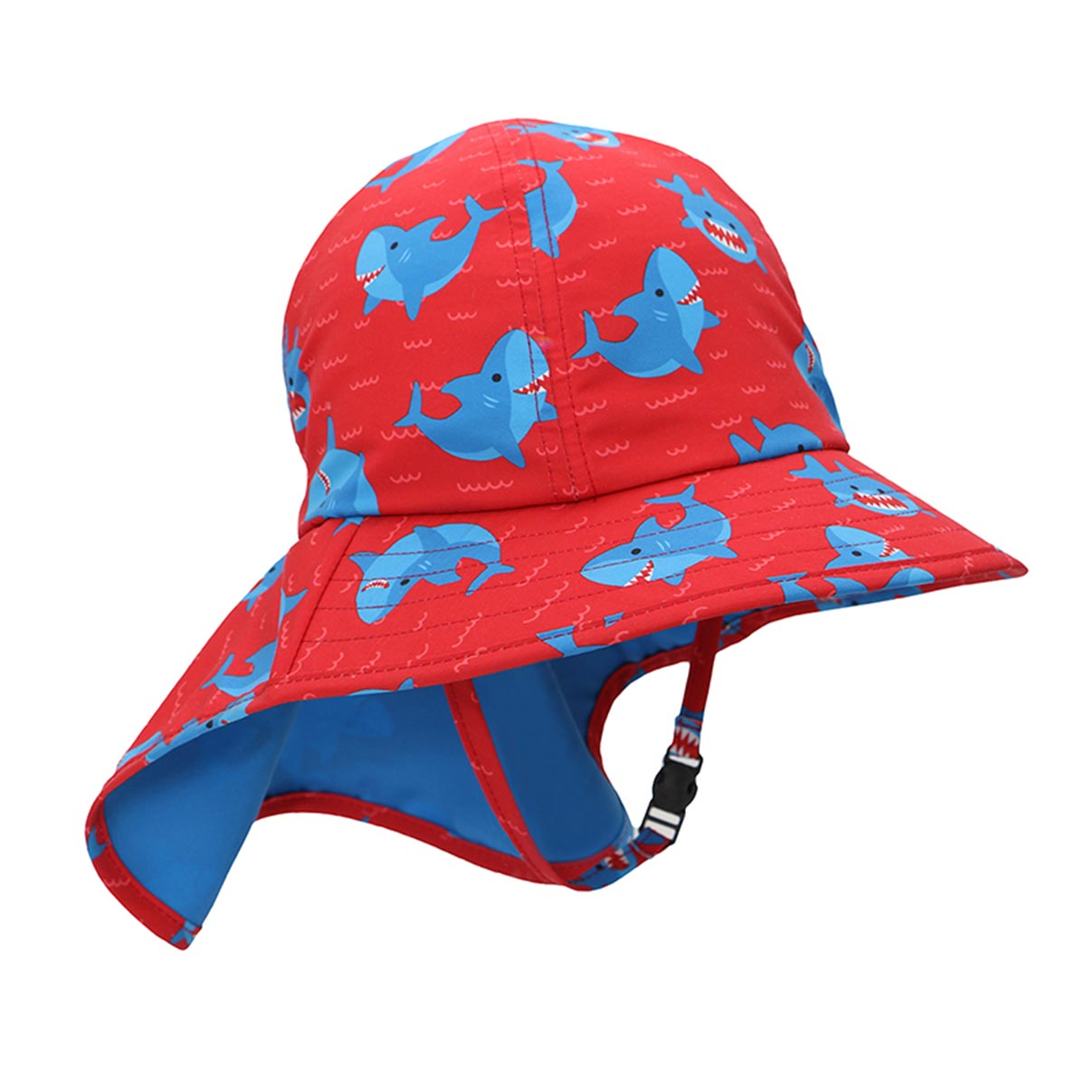Βρεφικό Καπέλο Με Αντηλιακή Προστασία Zoocchini Blue Shark 6-24 Μηνών 6-24 Μηνών