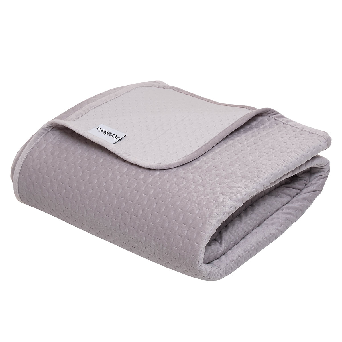 Κουβερλί Βελουτέ Μονό (160x220) Anna Riska Velvet Verona Grey φωτογραφία