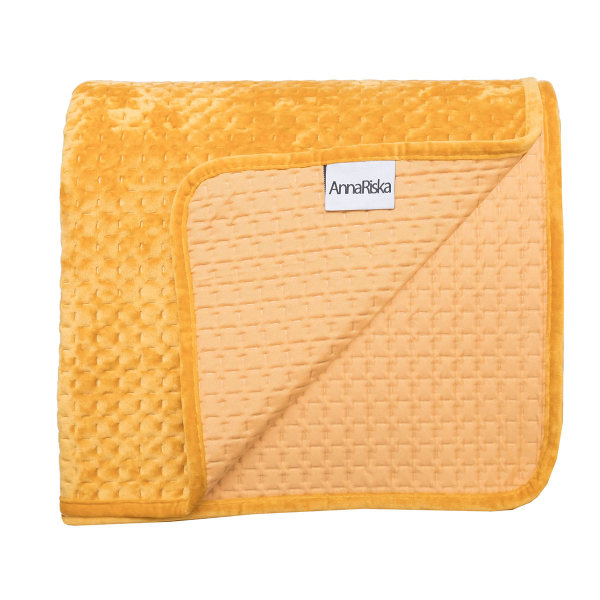 Κουβερλί Βελουτέ Υπέρδιπλο (220x240) Anna Riska Velvet Verona Mustard