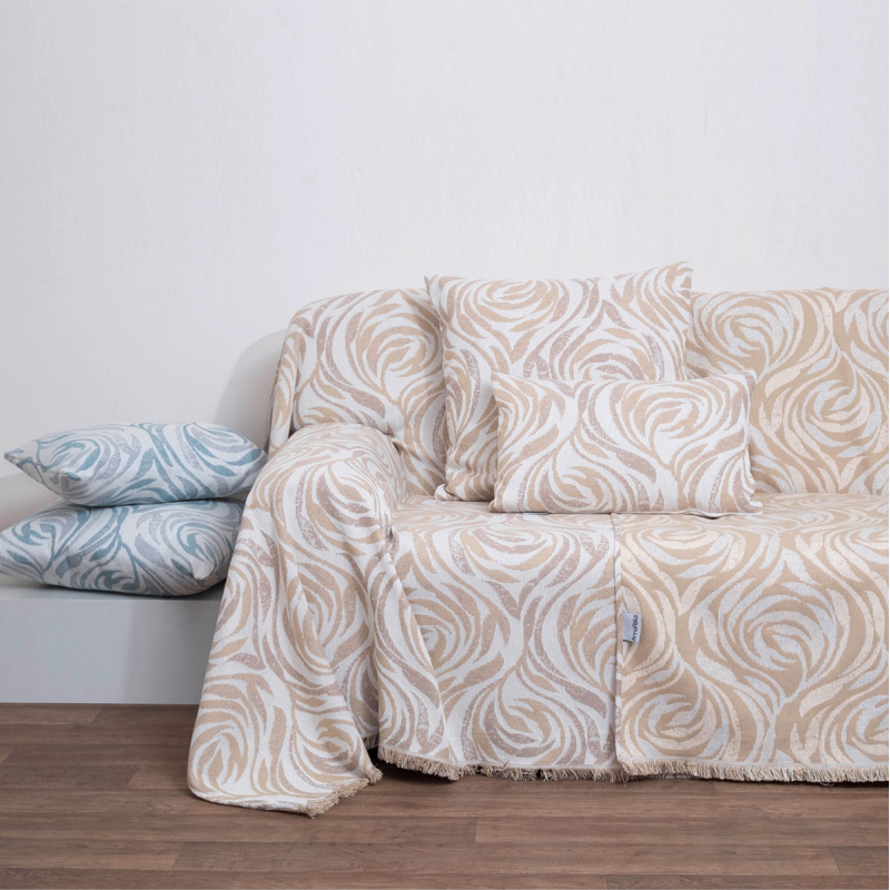 Ριχτάρι Πολυθρόνας 2 Όψεων (180x180) Anna Riska 1566 Beige