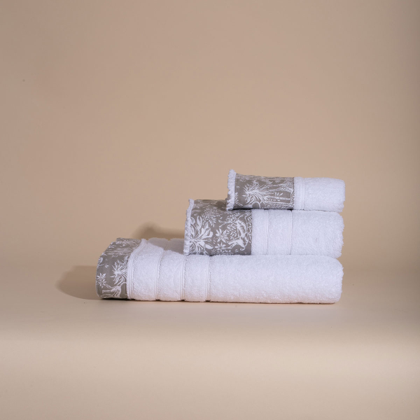 Πετσέτα Χεριών (30x50) White Fabric Syma Sand White 550gsm