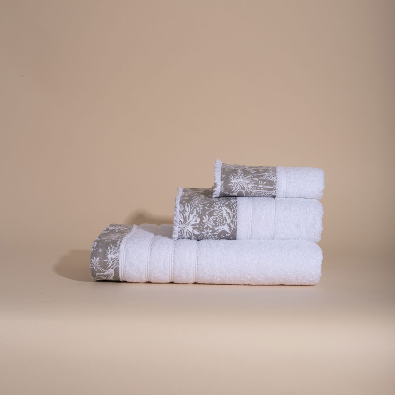 Πετσέτα Χεριών (30x50) White Fabric Syma Sand White 550gsm