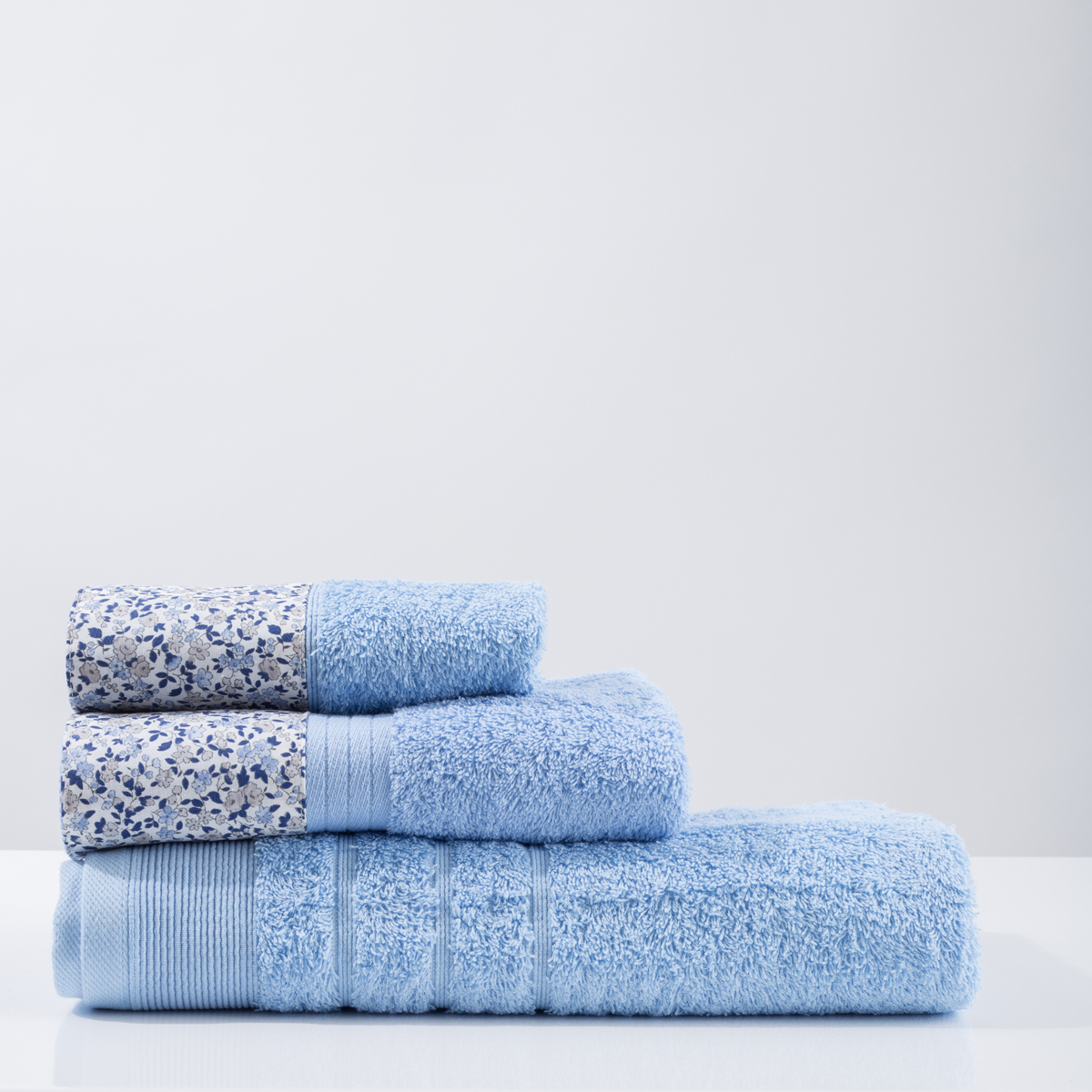 Πετσέτα Προσώπου (50×90) White Fabric Nerida Blue 213555