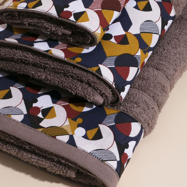 Πετσέτα Σώματος (70x140) White Fabric Lewis Beige 550gsm