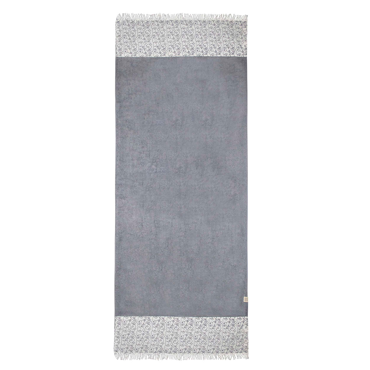 Πετσέτα Θαλάσσης (80×160) White Fabric Art Grey