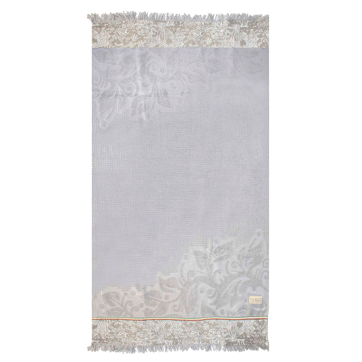 Πετσέτα Θαλάσσης (70×140) White Fabric Syma Grey