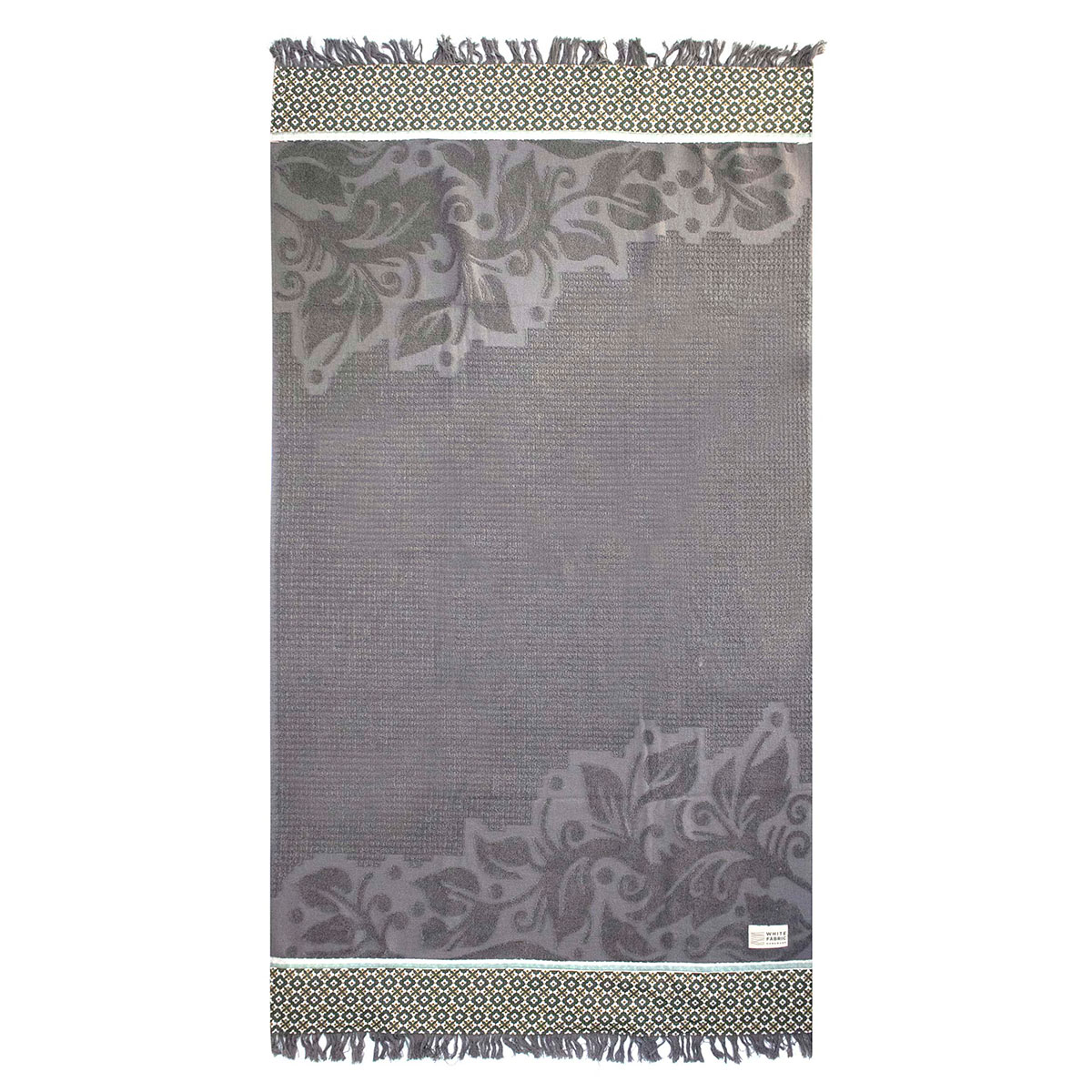 Πετσέτα Θαλάσσης (70×140) White Fabric Birdie Dark Grey
