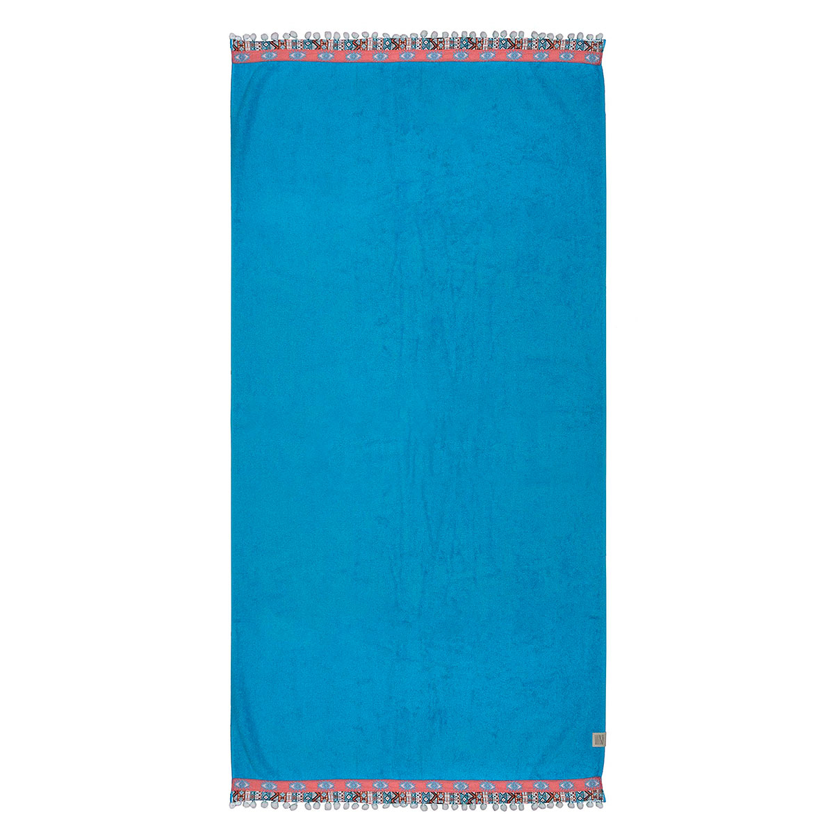 Πετσέτα Θαλάσσης (80×160) White Fabric Eye Patchwork Light Blue
