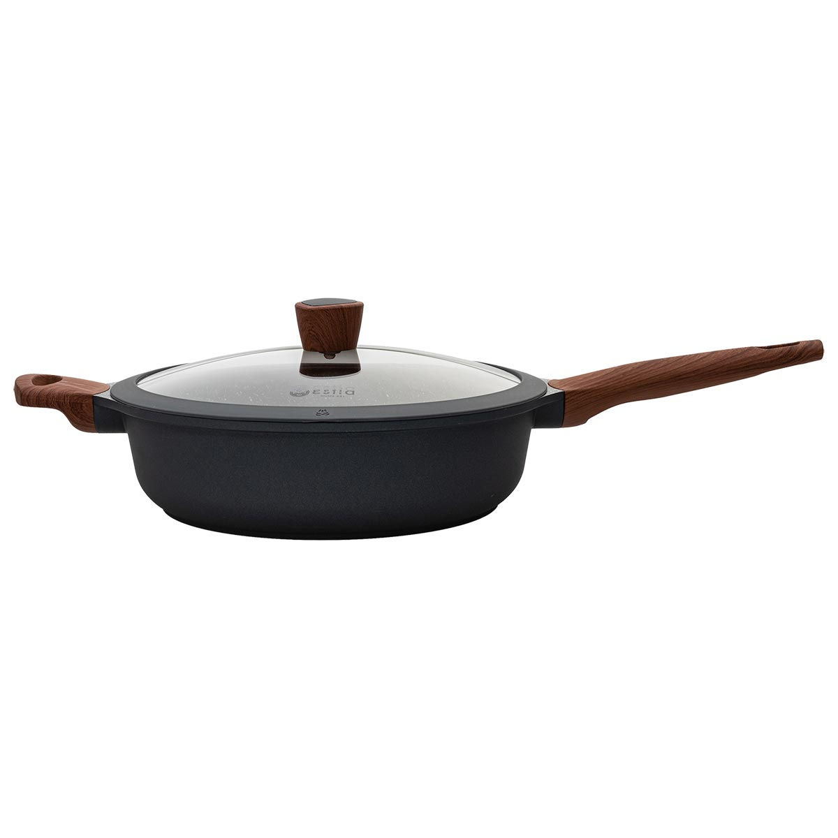 Αντικολλητική Σωτέζα (28εκ.) Χυτού Αλουμινίου Με Καπάκι 4.2lt Estia Stone 01-2404 φωτογραφία