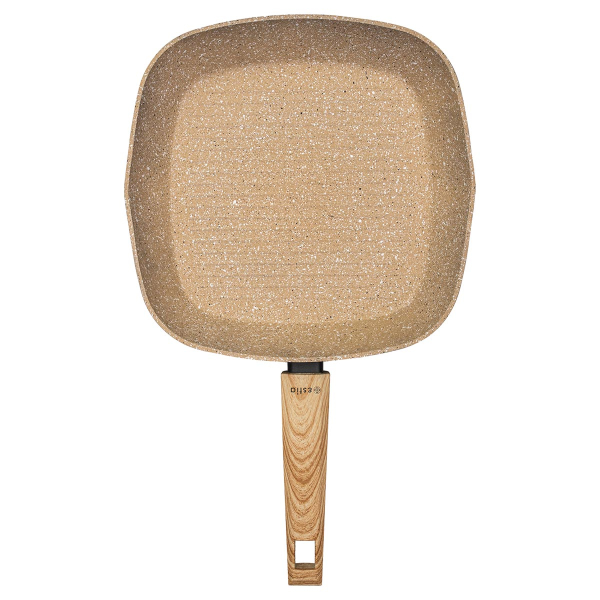 Αντικολλητική Γκριλιέρα (28εκ.) Πρεσσαριστού Αλουμινίου Estia Earth 01-10164