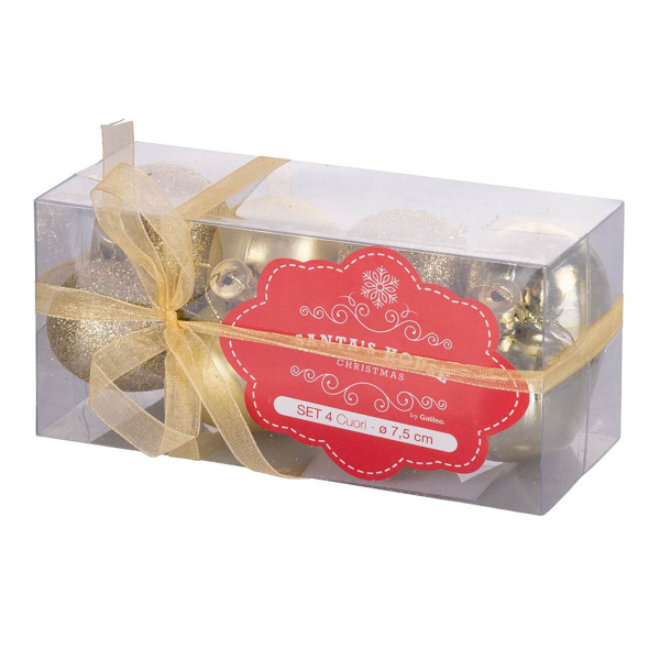 Χριστουγεννιάτικα Στολίδια (Σετ 4τμχ) Galileo Cuori 2411422