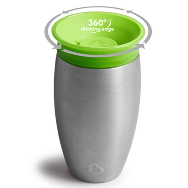 Ποτήρι Εκπαιδευτικό 296ml Munchkin Miracle Stainless Steel Cup Green