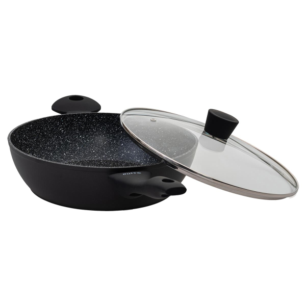 Αντικολλητική Σωτέζα (28εκ.) Πρεσσαριστού Αλουμινίου Με Καπάκι 4lt Estia Magma 01-6150