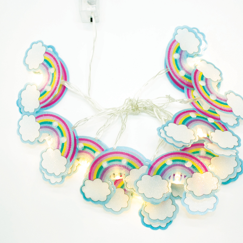 Διακοσμητική Γιρλάντα Μπαταρίας Με 10 LED Φωτάκια Aca F04101103 Rainbow