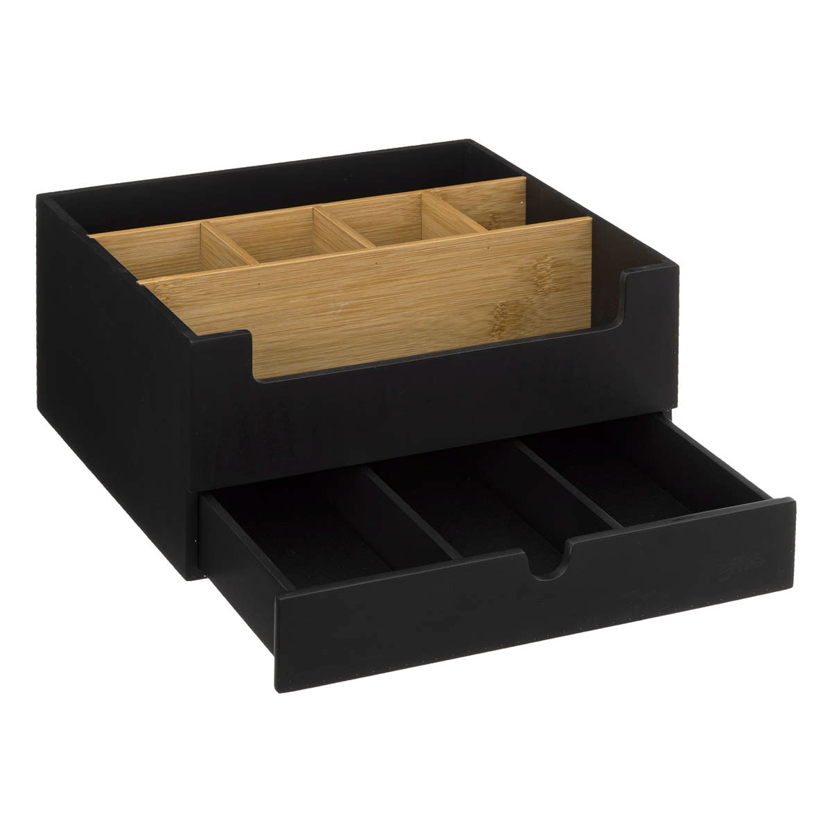 Θήκη Οργάνωσης με Συρτάρι (26X24X13) F-V Natureo Black 174750B Home Οργάνωση & Αποθήκευση Γραφείου Spitishop