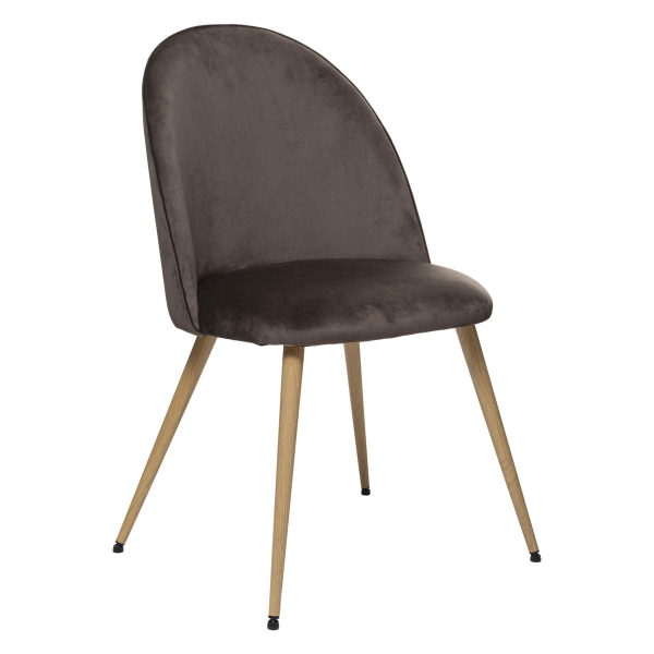 Καρέκλα (52x54x84) A-S Slano Velvet Taupe 184909A