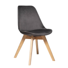 Καρέκλα (48×55.2×81) A-S Baya Velvet Grey 184910A
