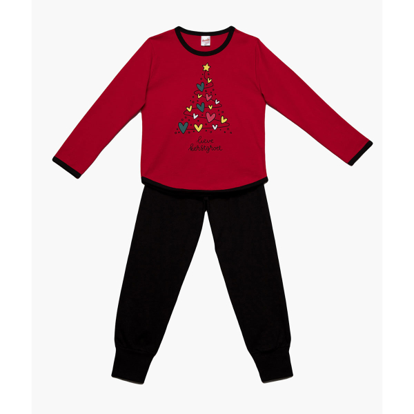 Πιτζάμα Παιδική Χειμωνιάτικη Minervakia Merry X-mas 61895-045 Μαύρο/Κόκκινο