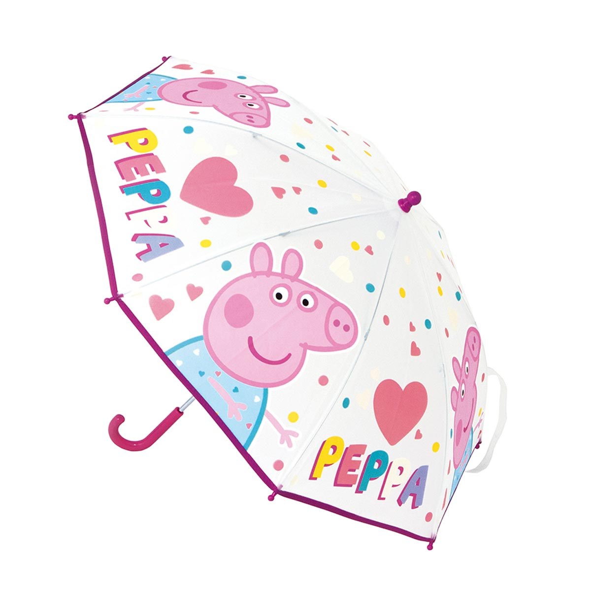Ομπρέλα Βροχής Αυτόματη Μπαστούνι Safta Peppa Pig Having Fun 312272119 215489