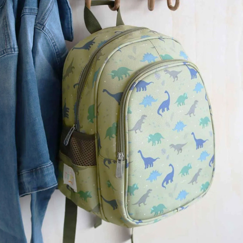 Σχολική Τσάντα Νηπιαγωγείου Με Ισοθερμική Θήκη (27x19x32) Α Little Lovely Company Dinosaurs BPDIGR49