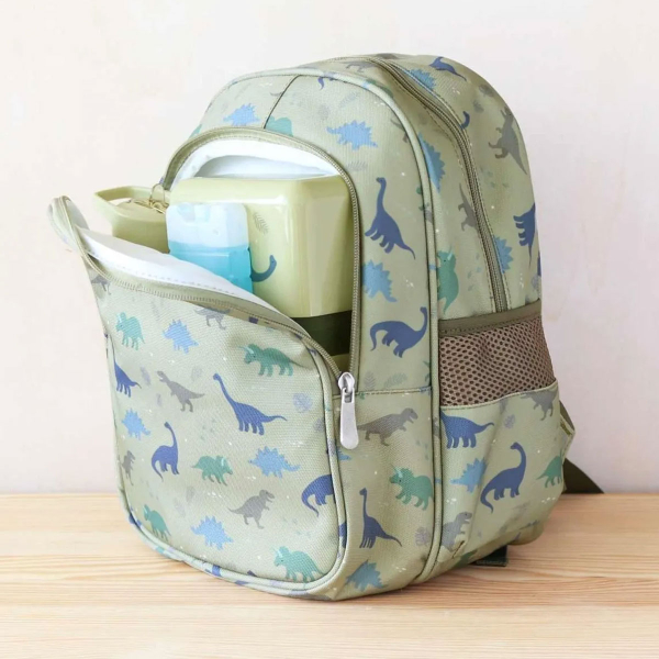 Σχολική Τσάντα Νηπιαγωγείου Με Ισοθερμική Θήκη (27x19x32) Α Little Lovely Company Dinosaurs BPDIGR49