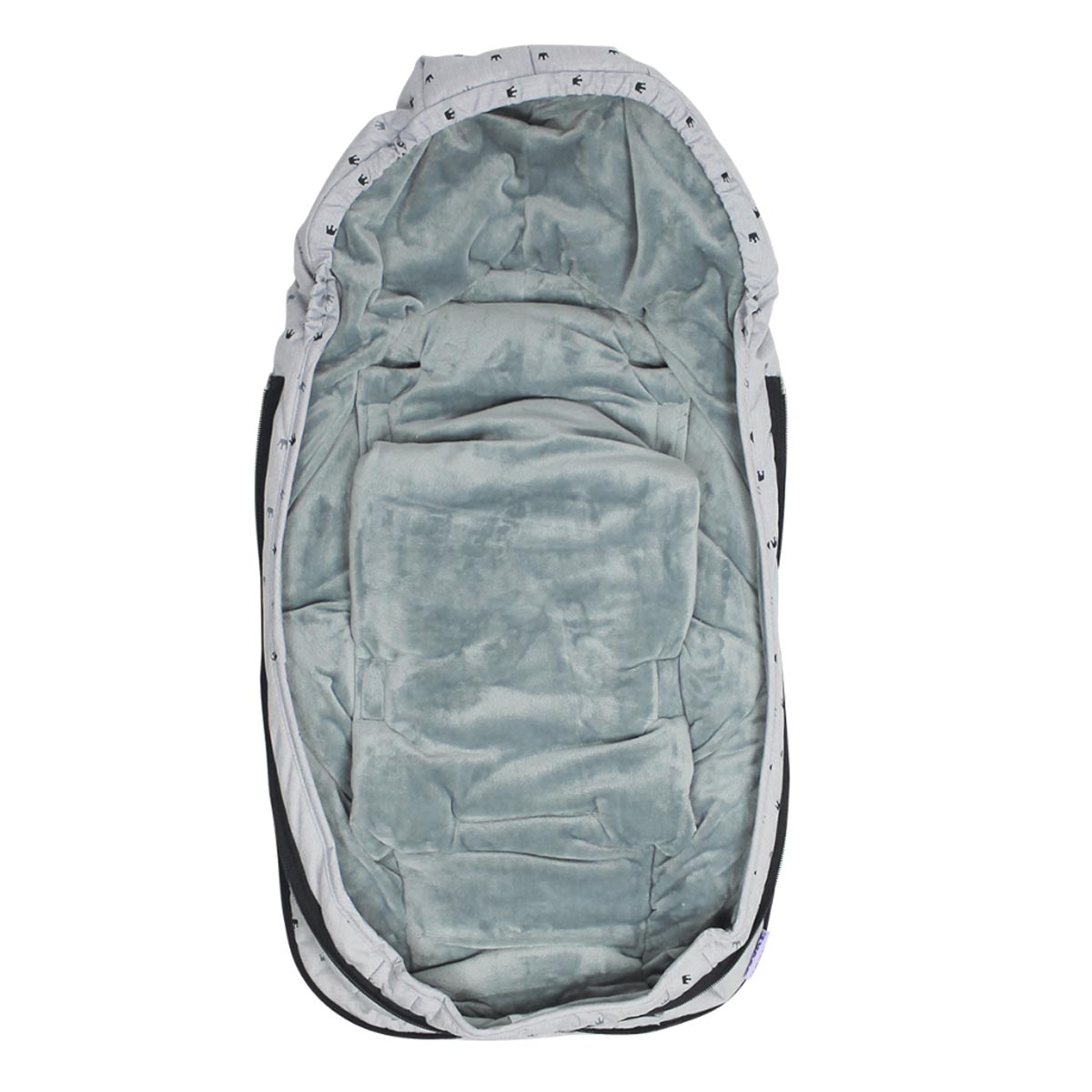Ποδόσακος Καροτσιού (98X50) Dooky Crown Dk-126947 Light Grey Home Βρεφικά Αξεσουάρ Spitishop