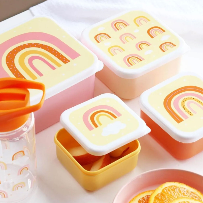 Φαγητοδοχεία (Σετ 4τμχ) Α Little Lovely Company Rainbows SBSERA41