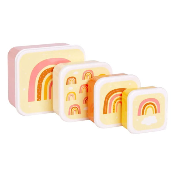 Φαγητοδοχεία (Σετ 4τμχ) Α Little Lovely Company Rainbows SBSERA41