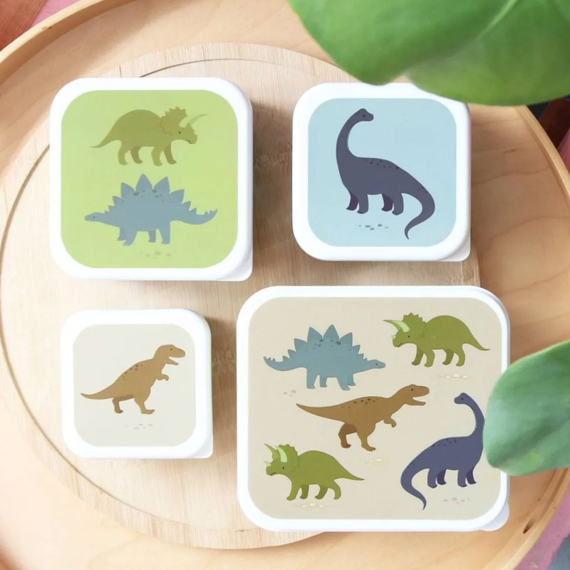 Φαγητοδοχεία (Σετ 4τμχ) Α Little Lovely Company Dinosaurs SBSEDI38