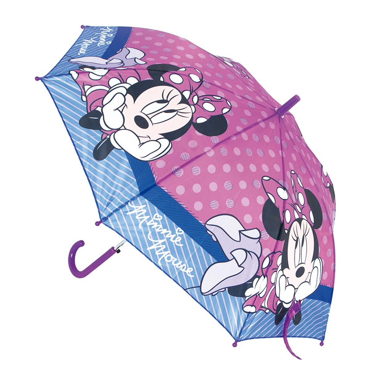 Ομπρέλα Βροχής Αυτόματη Μπαστούνι Safta Minnie Mouse Lucky 312212118 215605