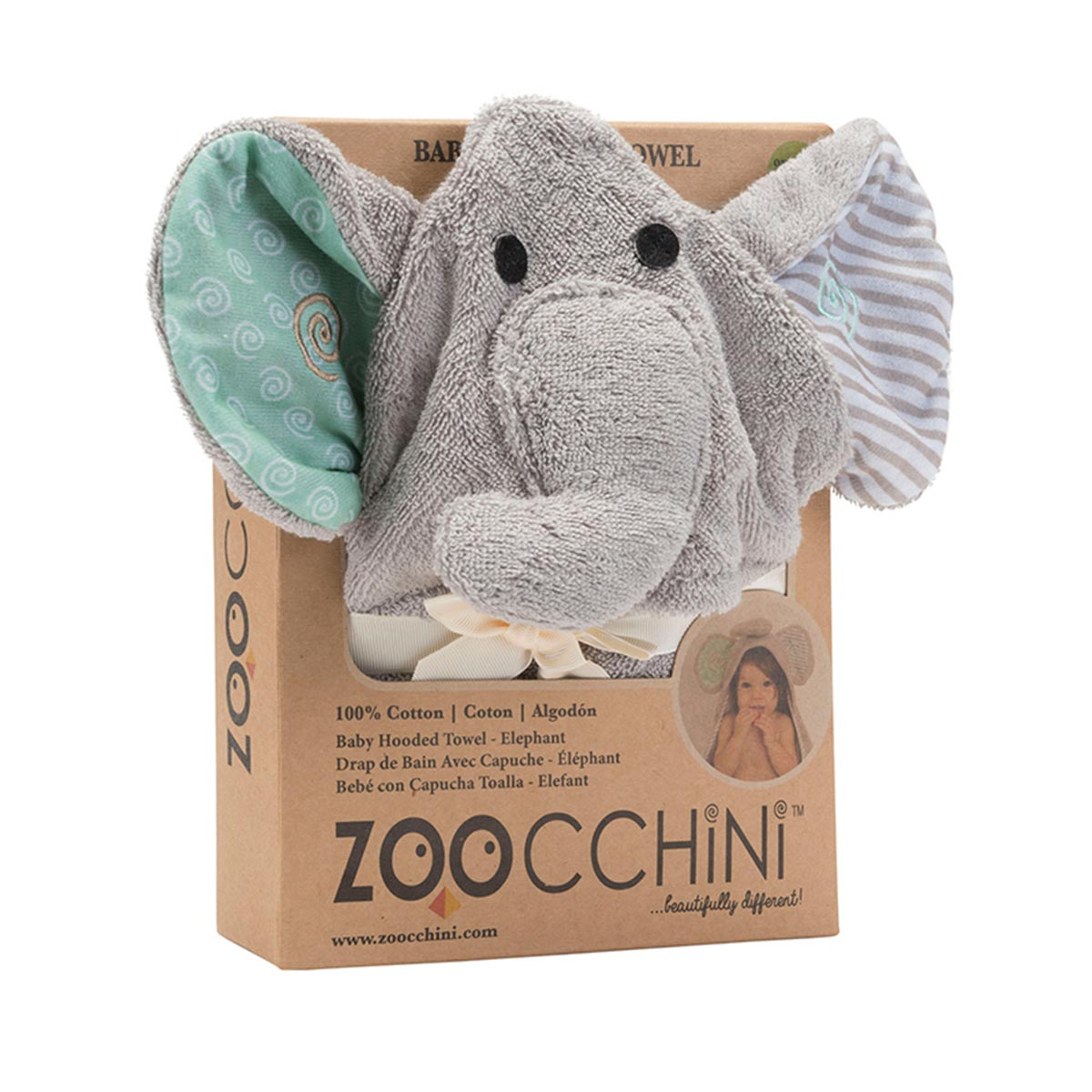Βρεφική Κάπα (77X77) Zoocchini Elle The Elephant Home Βρεφικά Προίκα Μωρού Κάπες Βρεφικές Spitishop