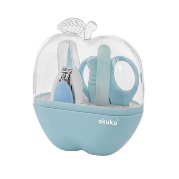 Σετ Περιποίησης Νυχιών Μωρού (Σετ 5τμχ) Akuku Apple Σιέλ A0043