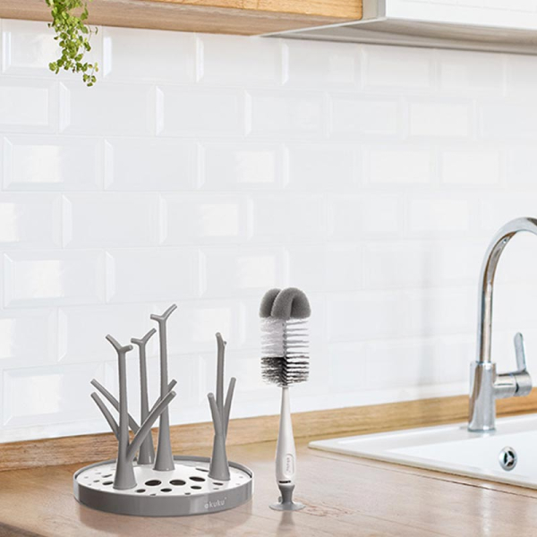 Βούρτσα Καθαρισμού Για Μπιμπερό & Θηλές Akuku Grey A0102