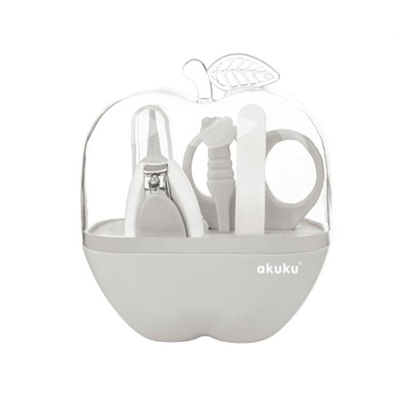 Akuku Σετ Περιποίησης Νυχιών Μωρού (Σετ 5 τμχ) Akuku Apple Γκρι A0473