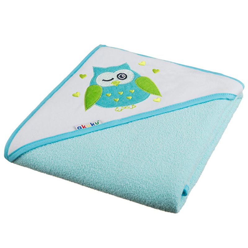 Βρεφική Κάπα (80x80) Akuku Κουκουβάγια Σιέλ A1236