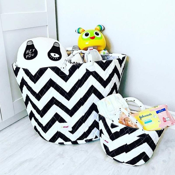 Καλάθι Καλλυντικών (Φ22x18) Minene Ζιγκ Ζαγκ