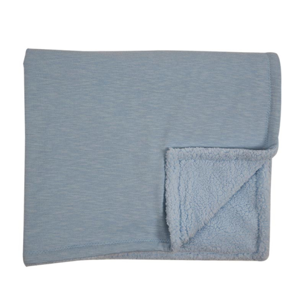 Κουβέρτα Fleece Αγκαλιάς Με Γουνάκι (75x100) Minene Baby Blue
