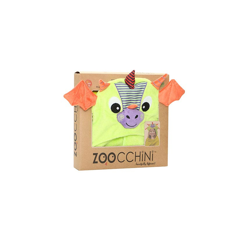 Παιδική Πετσέτα με Κουκούλα Zoocchini Drool The Dragon Home Παιδικά Πόντσο Spitishop