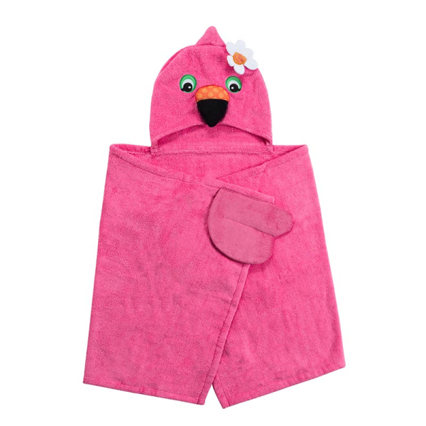 Παιδική Πετσέτα Με Κουκούλα Zoocchini Franny The Flamingo